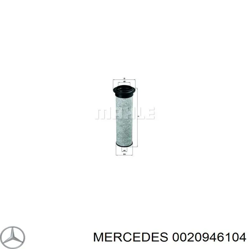 0020946104 Mercedes filtro de aire