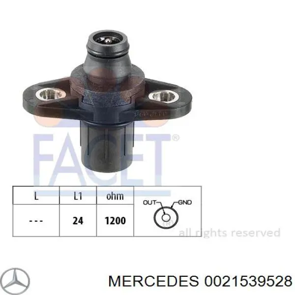 0021539528 Mercedes sensor de posición del árbol de levas