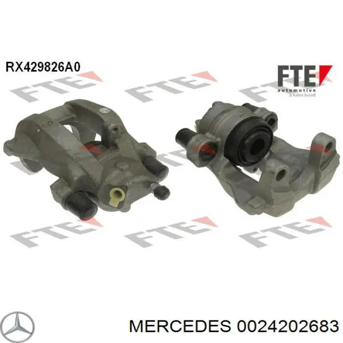 0024202683 Mercedes pinza de freno trasero derecho