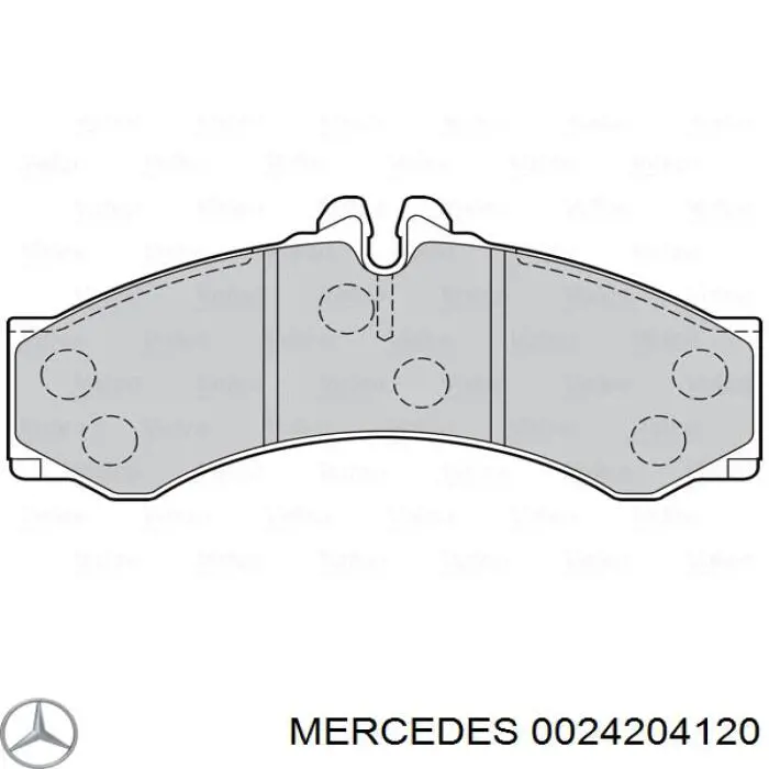 0024204120 Mercedes pastillas de freno delanteras