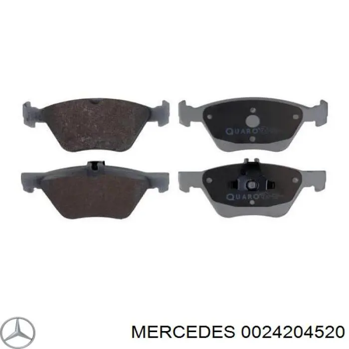 0024204520 Mercedes pastillas de freno delanteras