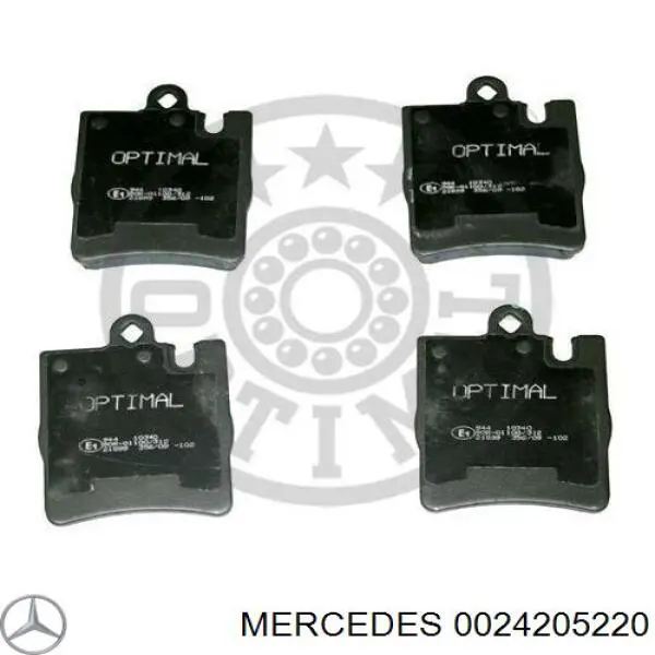 0024205220 Mercedes pastillas de freno traseras