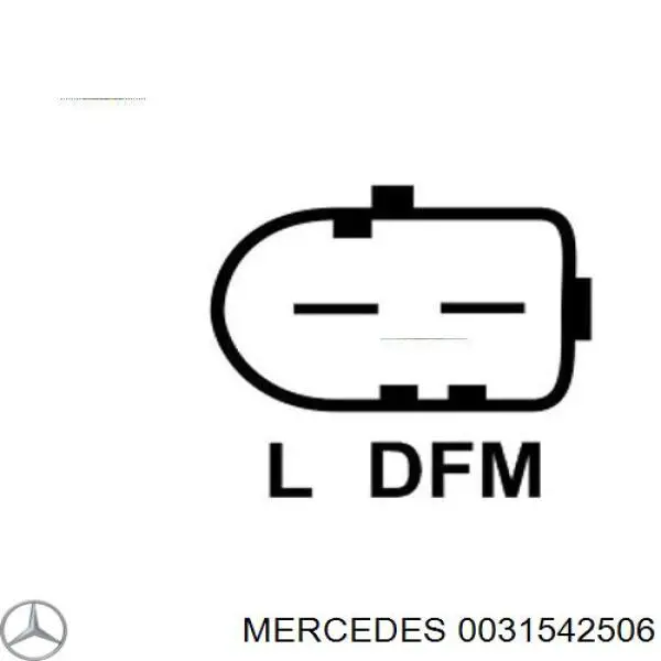 0031542506 Mercedes regulador de rele del generador (rele de carga)