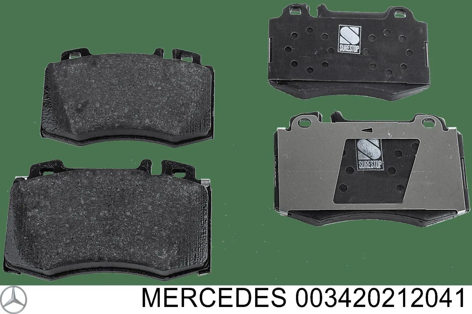 003420212041 Mercedes pastillas de freno delanteras