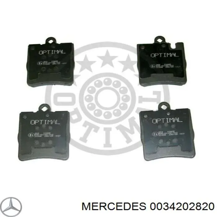 0034202820 Mercedes pastillas de freno traseras