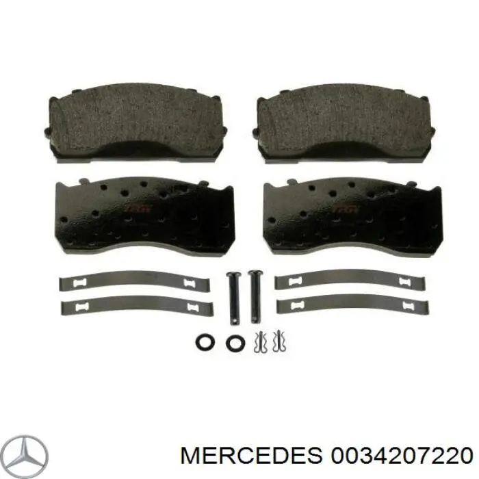 0034207220 Mercedes pastillas de freno delanteras