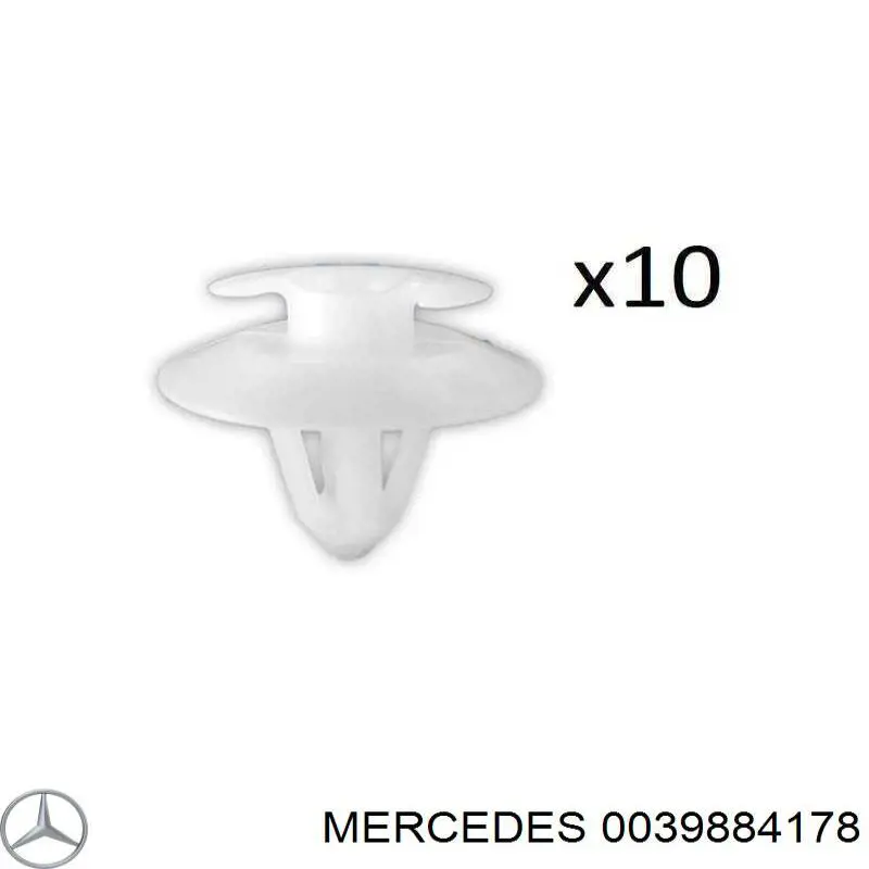 0039884178 Mercedes clip, tubuladura de sujeción, alféizar de la puerta