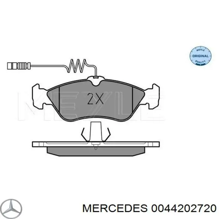 0044202720 Mercedes pastillas de freno traseras