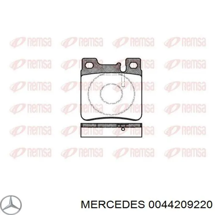 0044209220 Mercedes pastillas de freno traseras