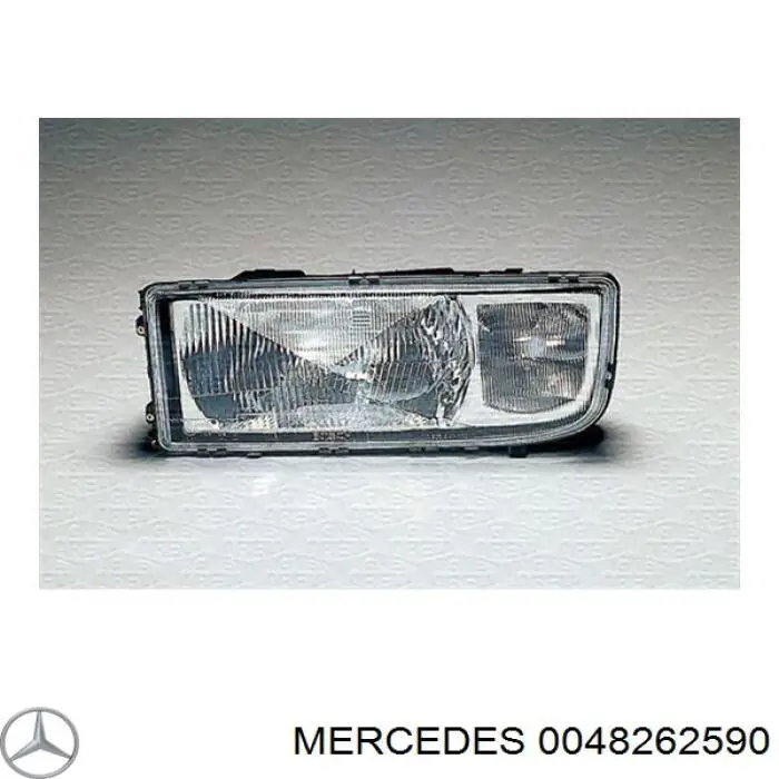 0048262590 Mercedes cristal de faro izquierdo