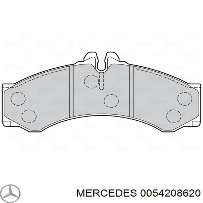 0054208620 Mercedes pastillas de freno delanteras