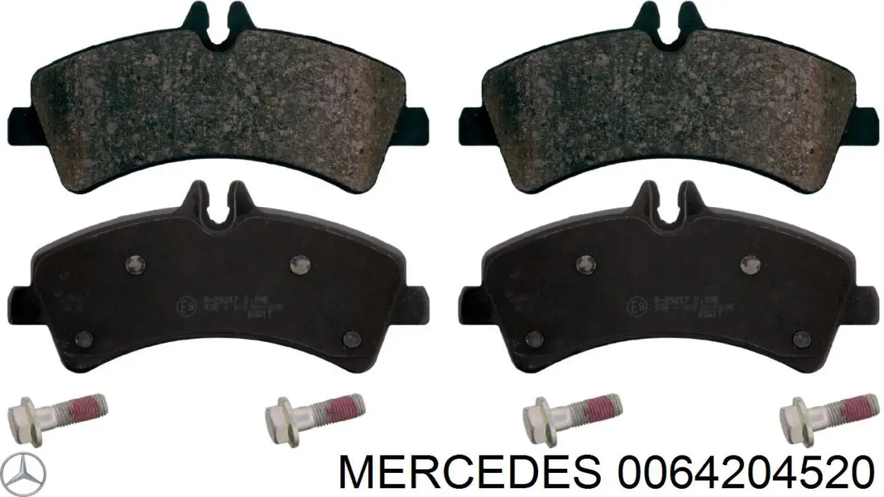 0064204520 Mercedes pastillas de freno traseras