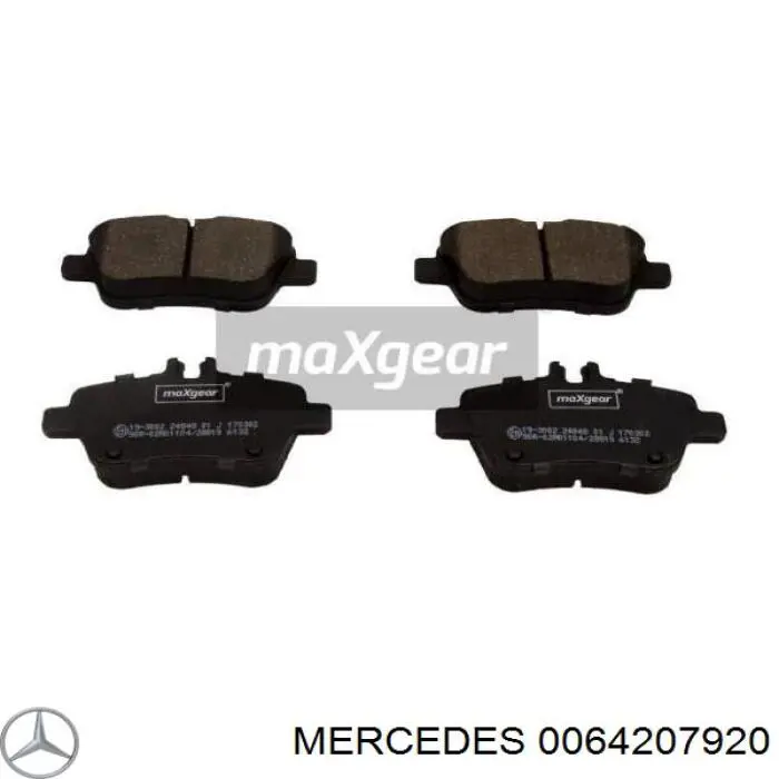 0064207920 Mercedes pastillas de freno traseras