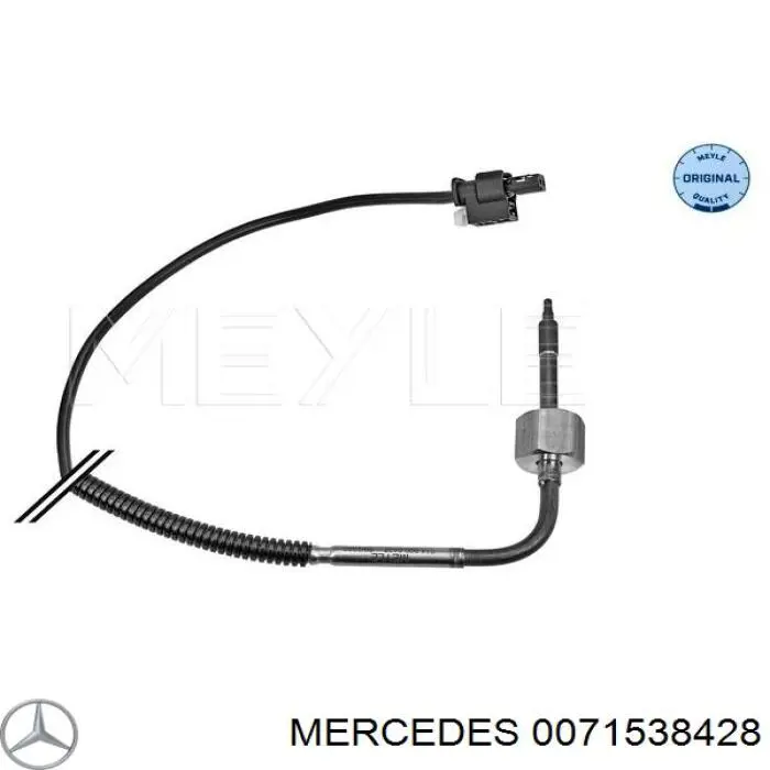 0071538428 Mercedes sensor de temperatura, gas de escape, antes de filtro hollín/partículas