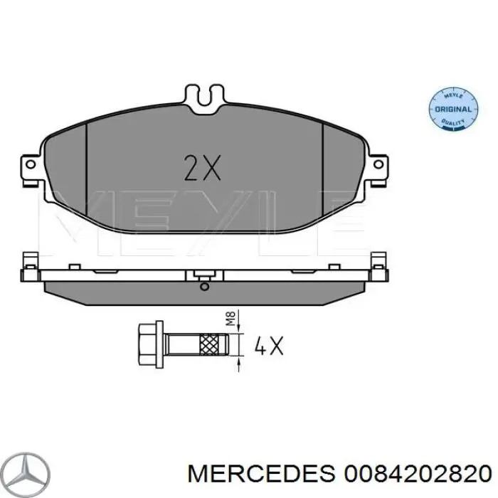 0084202820 Mercedes pastillas de freno delanteras