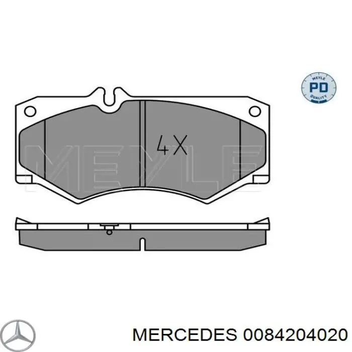 0084204020 Mercedes pastillas de freno delanteras