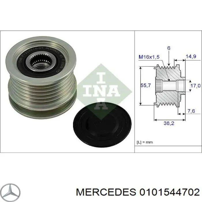 0101544702 Mercedes alternador