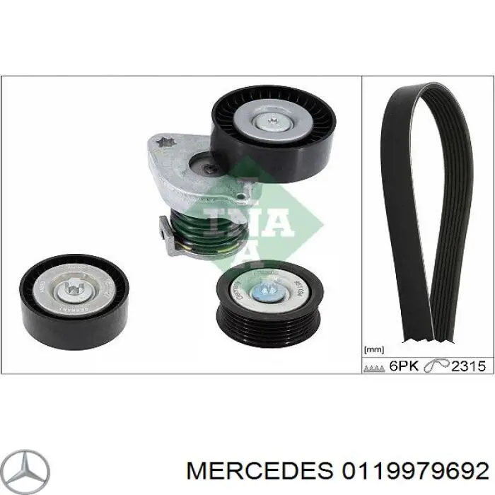 0119979692 Mercedes correa trapezoidal