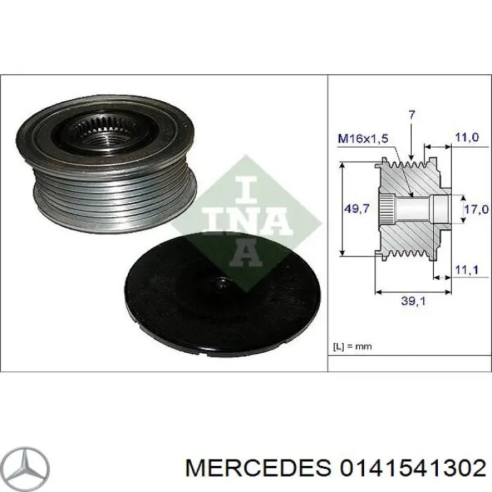 0141541302 Mercedes alternador