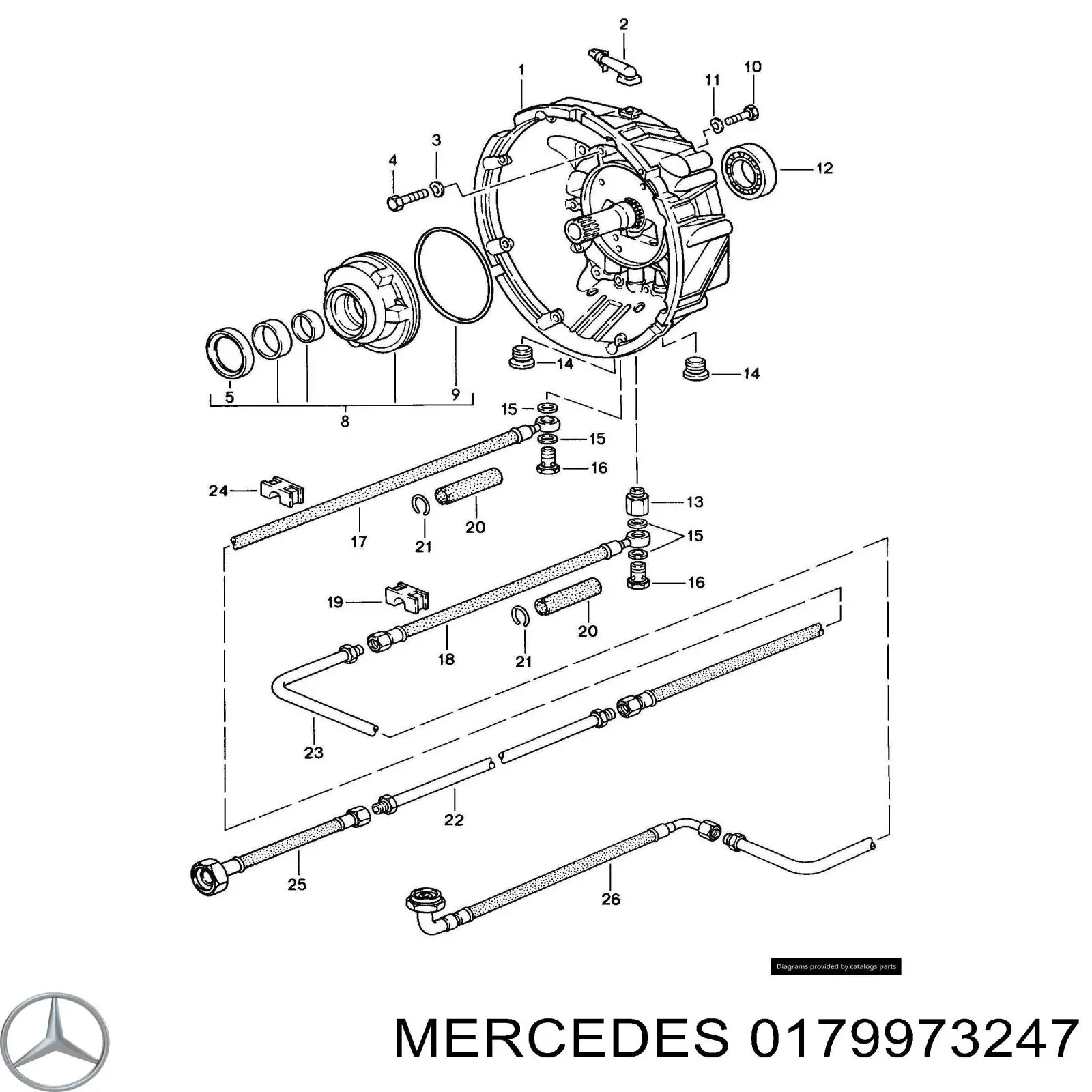 0179973247 Mercedes anillo retén, cigüeñal frontal