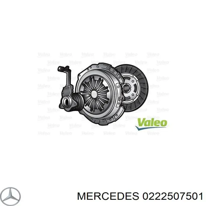 0222507501 Mercedes kit de embrague (3 partes)