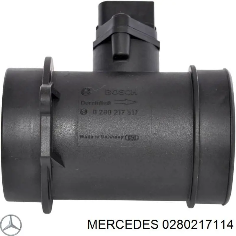 0280217114 Mercedes sensor de flujo de aire/medidor de flujo (flujo de aire masibo)