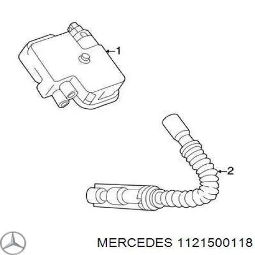 1121500118 Mercedes cable de encendido, cilindro №1, 4