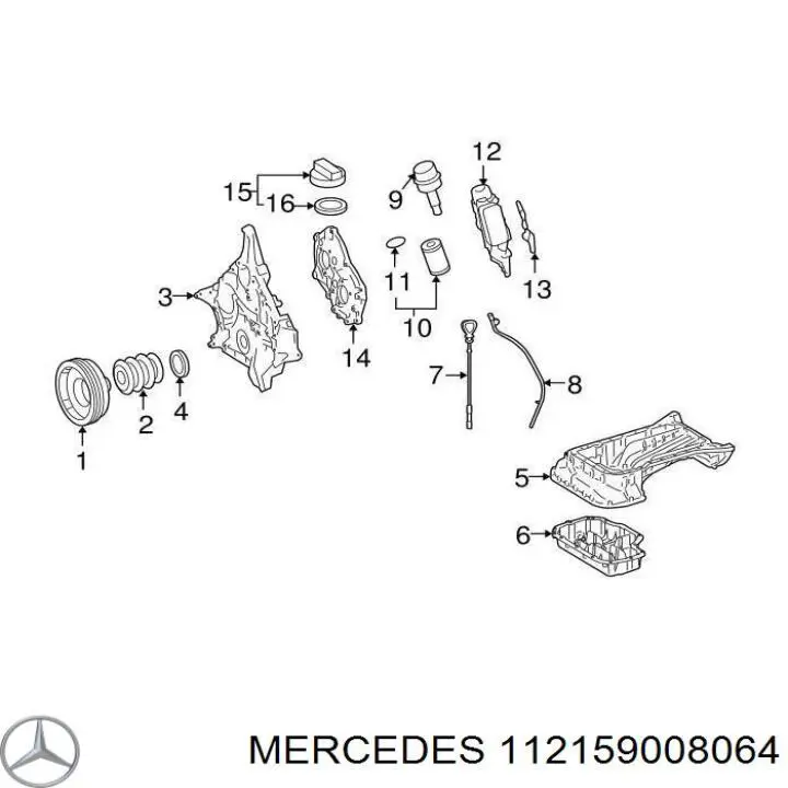 112 159 00 80 Mercedes junta cuerpo mariposa