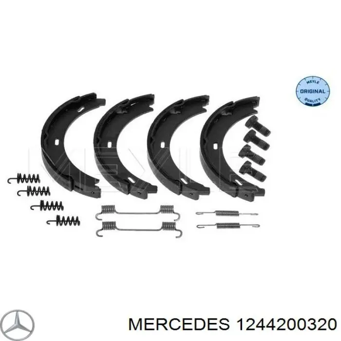 1244200320 Mercedes juego de zapatas de frenos, freno de estacionamiento