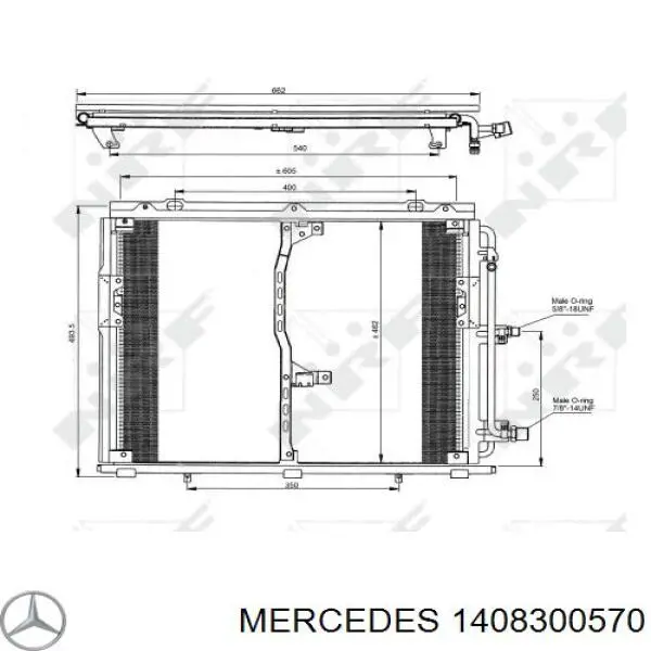 1408300570 Mercedes condensador aire acondicionado