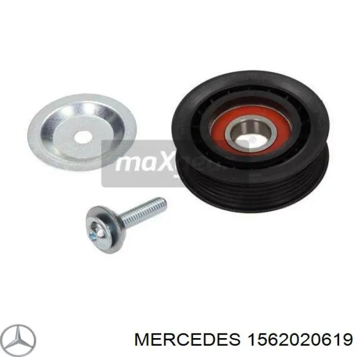 1562020619 Mercedes polea inversión / guía, correa poli v