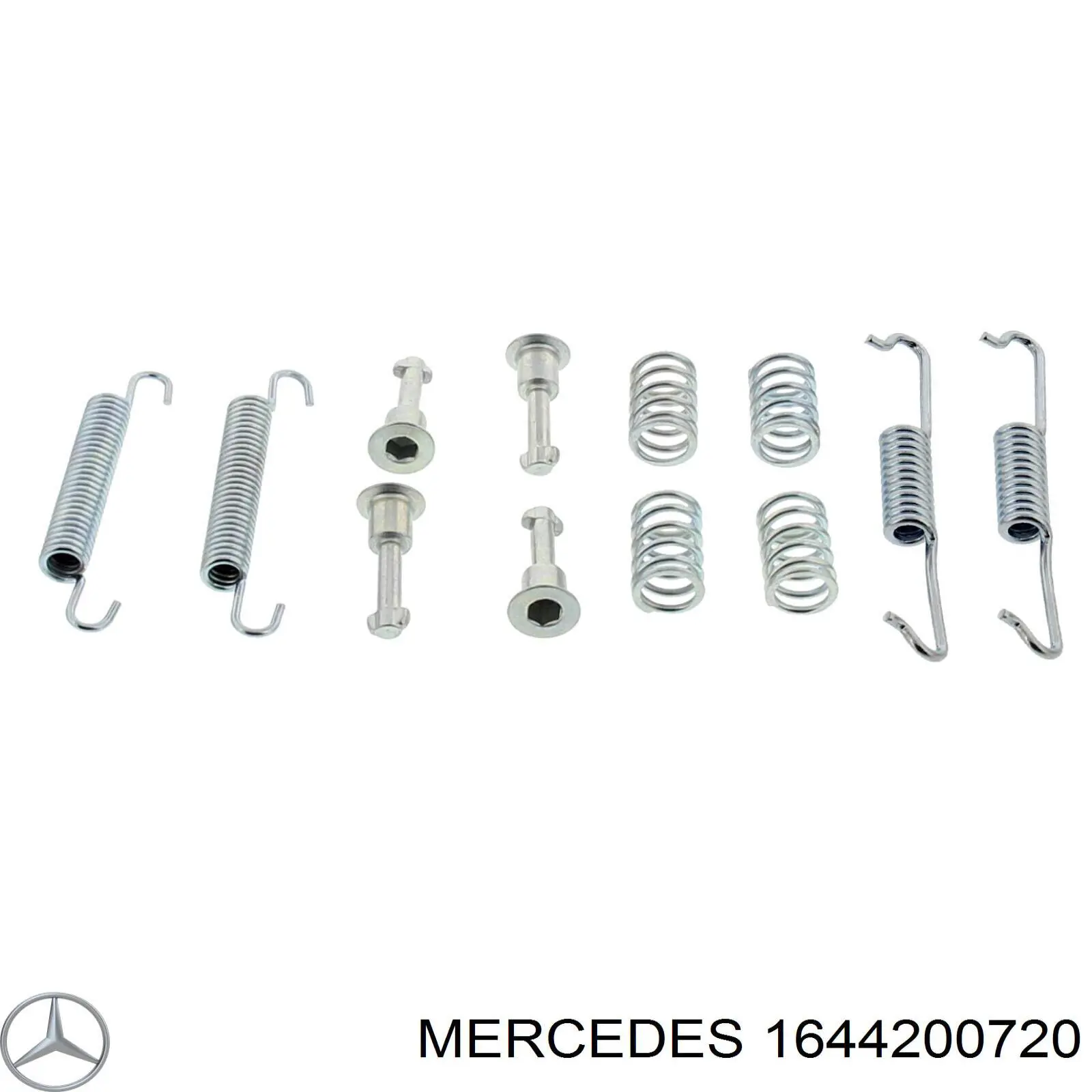 1644200720 Mercedes kit de montaje, zapatas de freno traseras