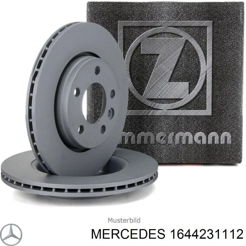 1644231112 Mercedes disco de freno trasero