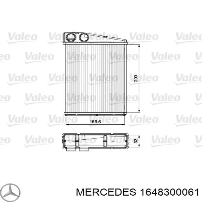 1648300061 Mercedes radiador de calefacción