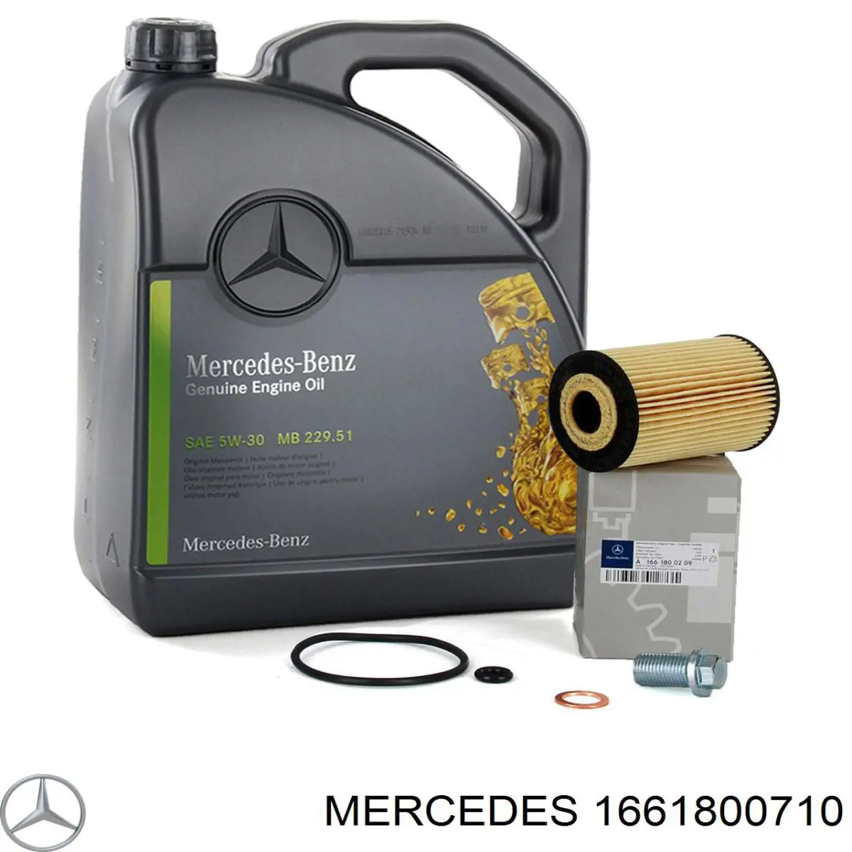 1661800710 Mercedes caja, filtro de aceite