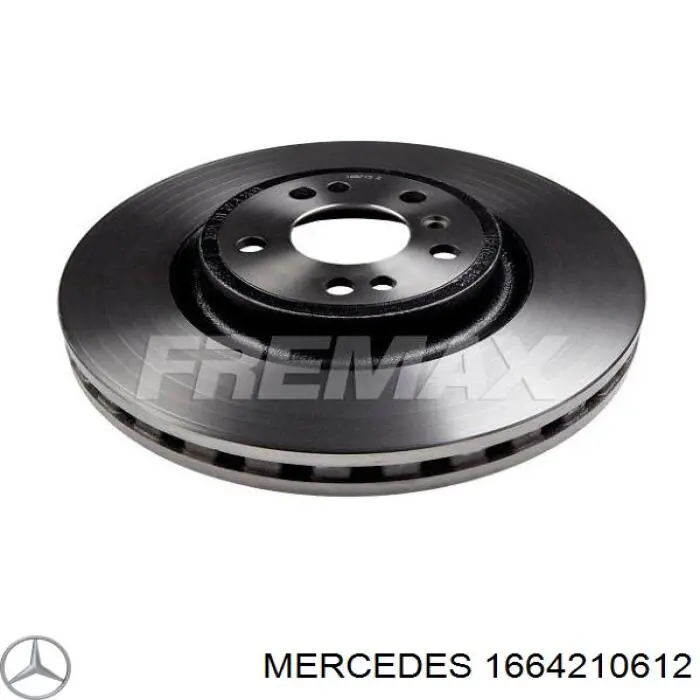 166 421 06 12 Mercedes freno de disco delantero