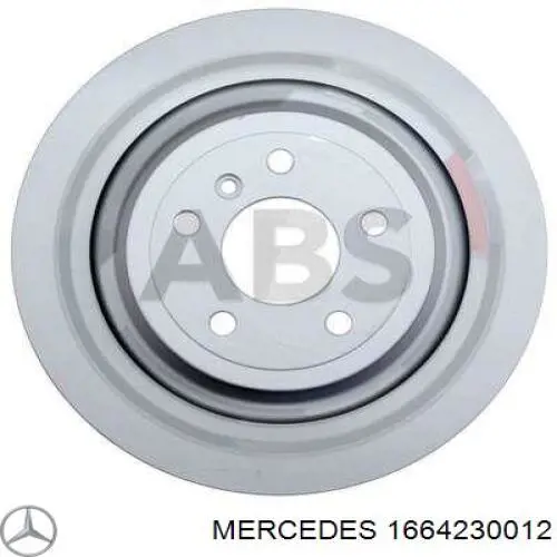 1664230012 Mercedes disco de freno trasero