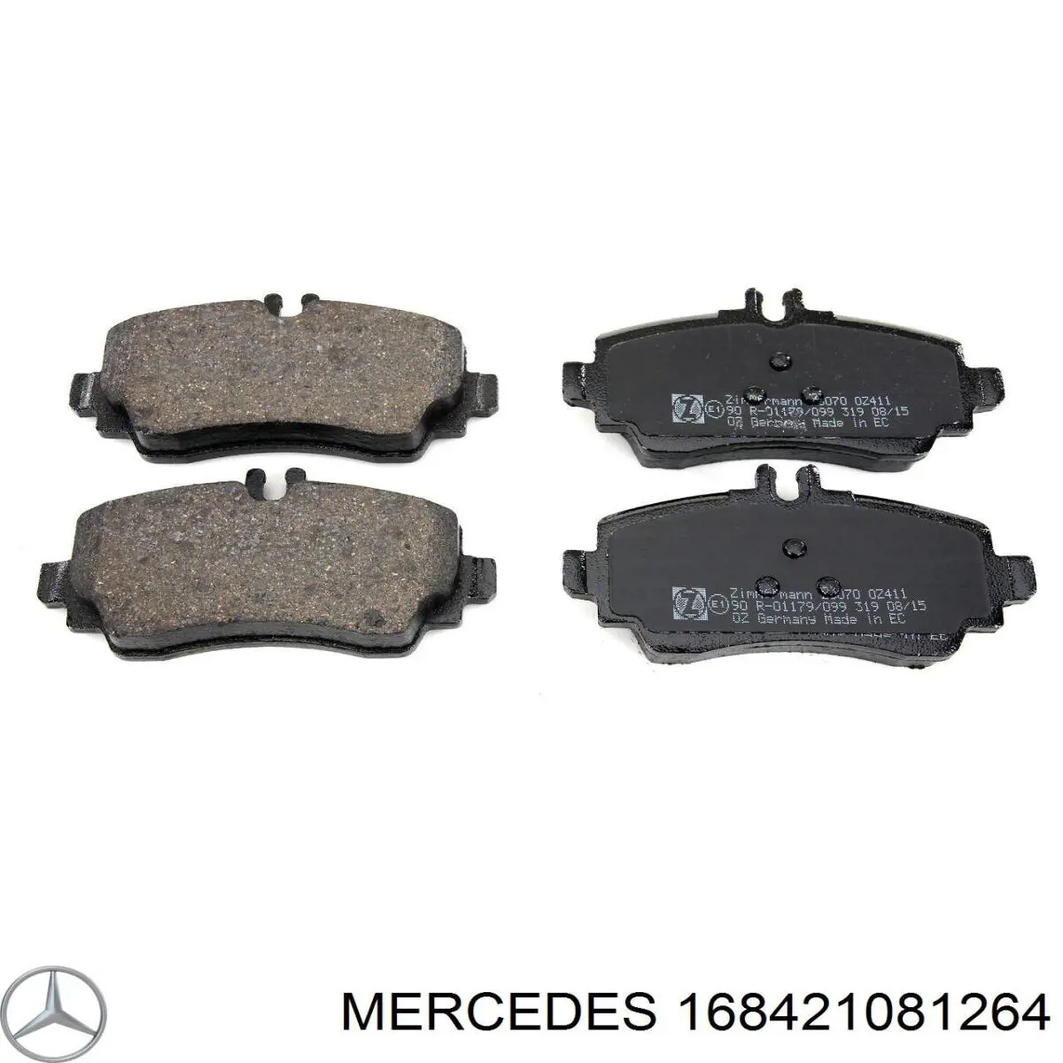 168421081264 Mercedes freno de disco delantero