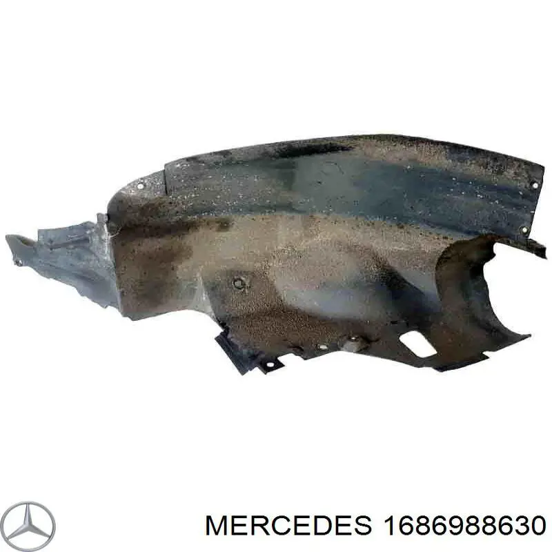 1686988630 Mercedes guardabarros interior, aleta delantera, derecho trasero