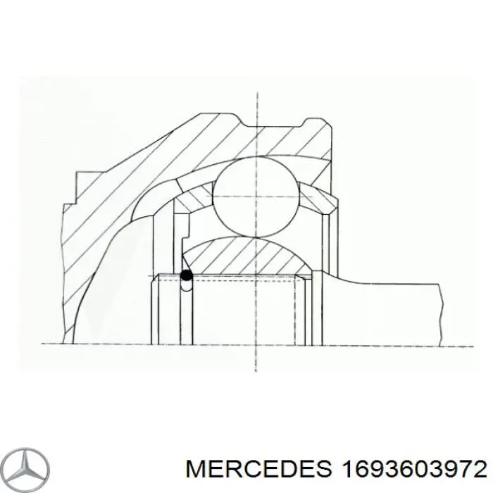 1693603972 Mercedes árbol de transmisión delantero izquierdo