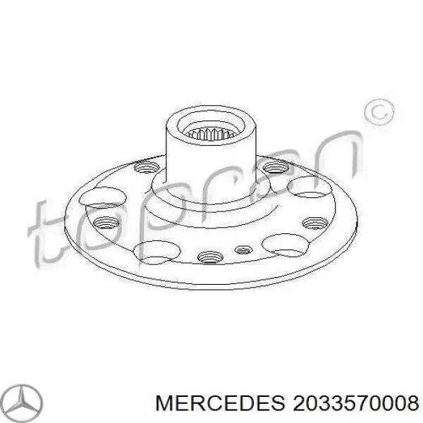 2033570008 Mercedes cubo de rueda trasero