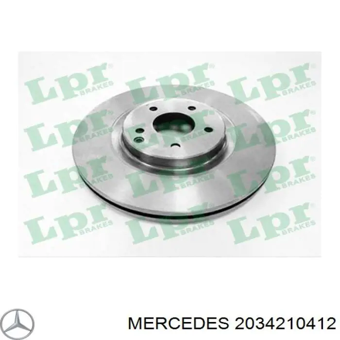 2034210412 Mercedes freno de disco delantero