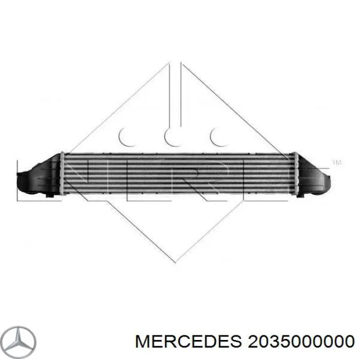 2035000000 Mercedes radiador de aire de admisión