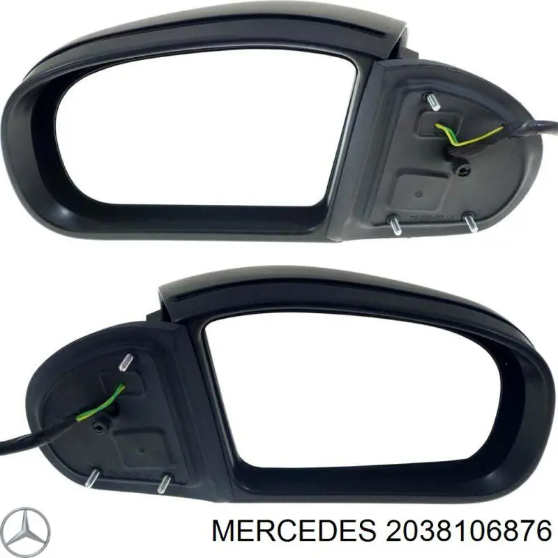 2038106876 Mercedes espejo retrovisor derecho