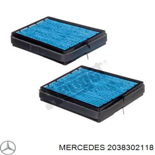 2038302118 Mercedes filtro de habitáculo