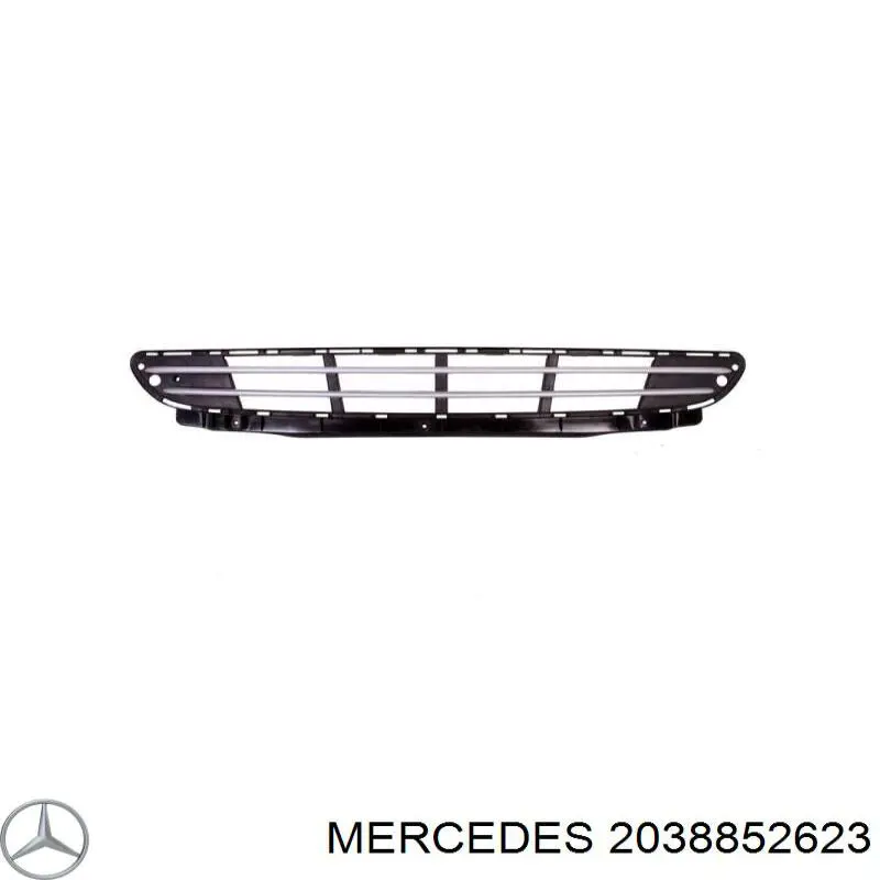 2038852623 Mercedes rejilla de ventilación, parachoques trasero, central