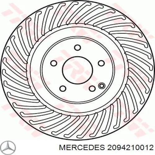 2094210012 Mercedes freno de disco delantero