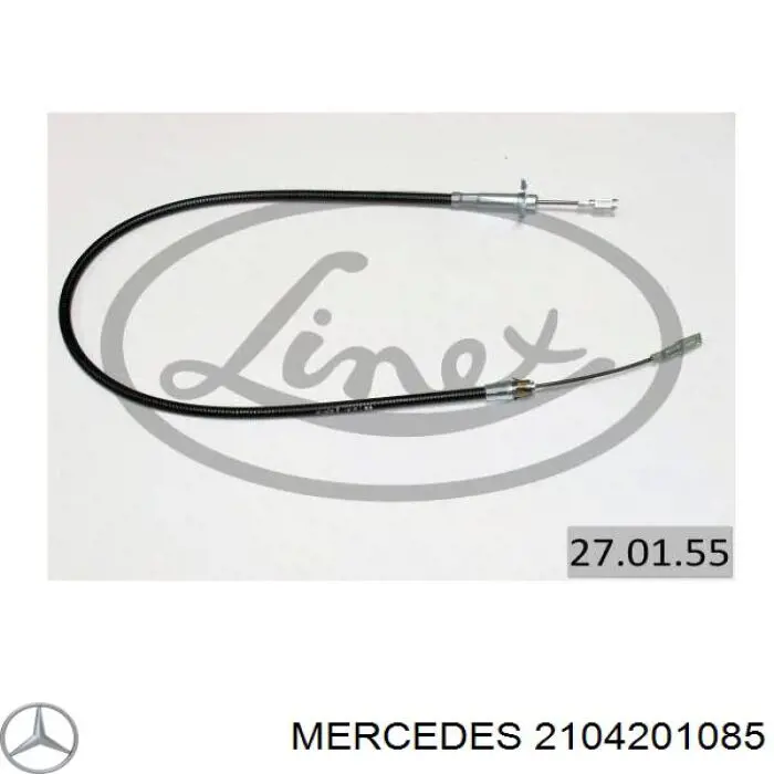 2104201085 Mercedes cable de freno de mano trasero izquierdo