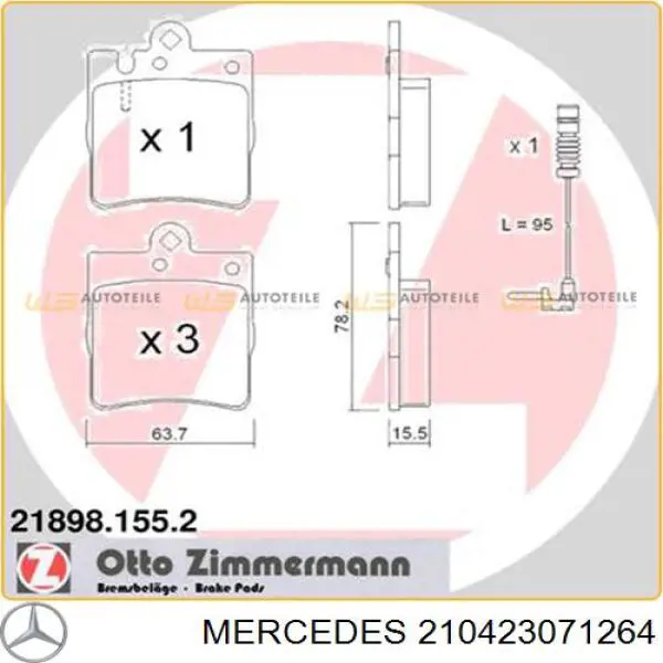 210423071264 Mercedes disco de freno trasero