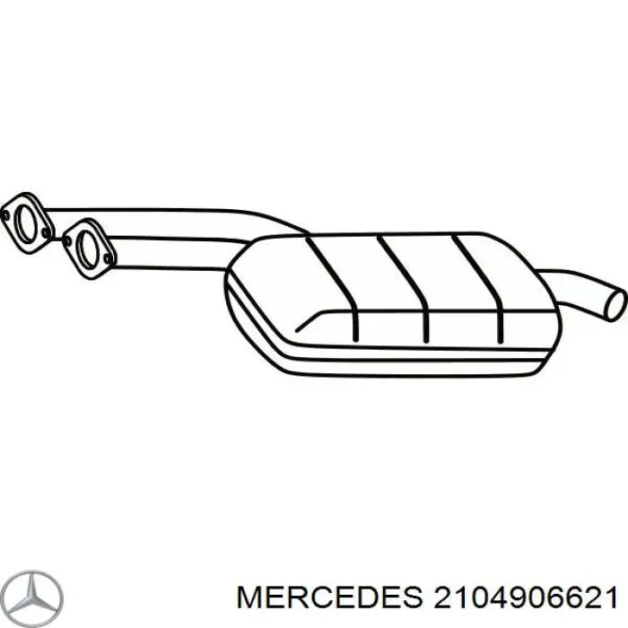 2104906621 Mercedes silenciador posterior